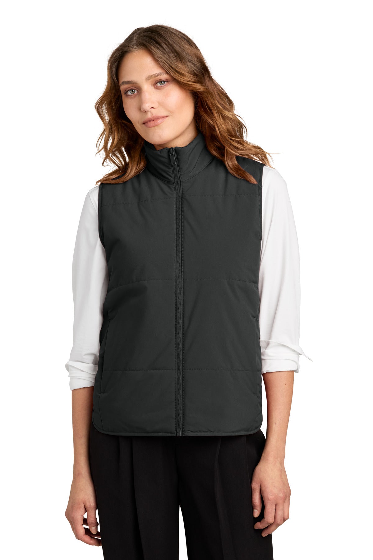 Mercer+Mettle Women's Brookline Quilted Vest MM7223 Deep Black
