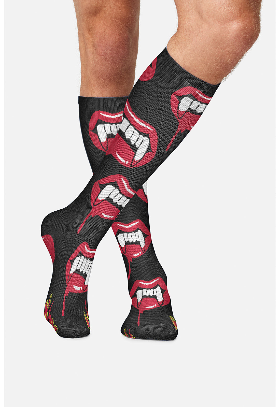 Legwear MPRINTSUPPOR Men's 10-15mmHg Compression Socks Bite Me