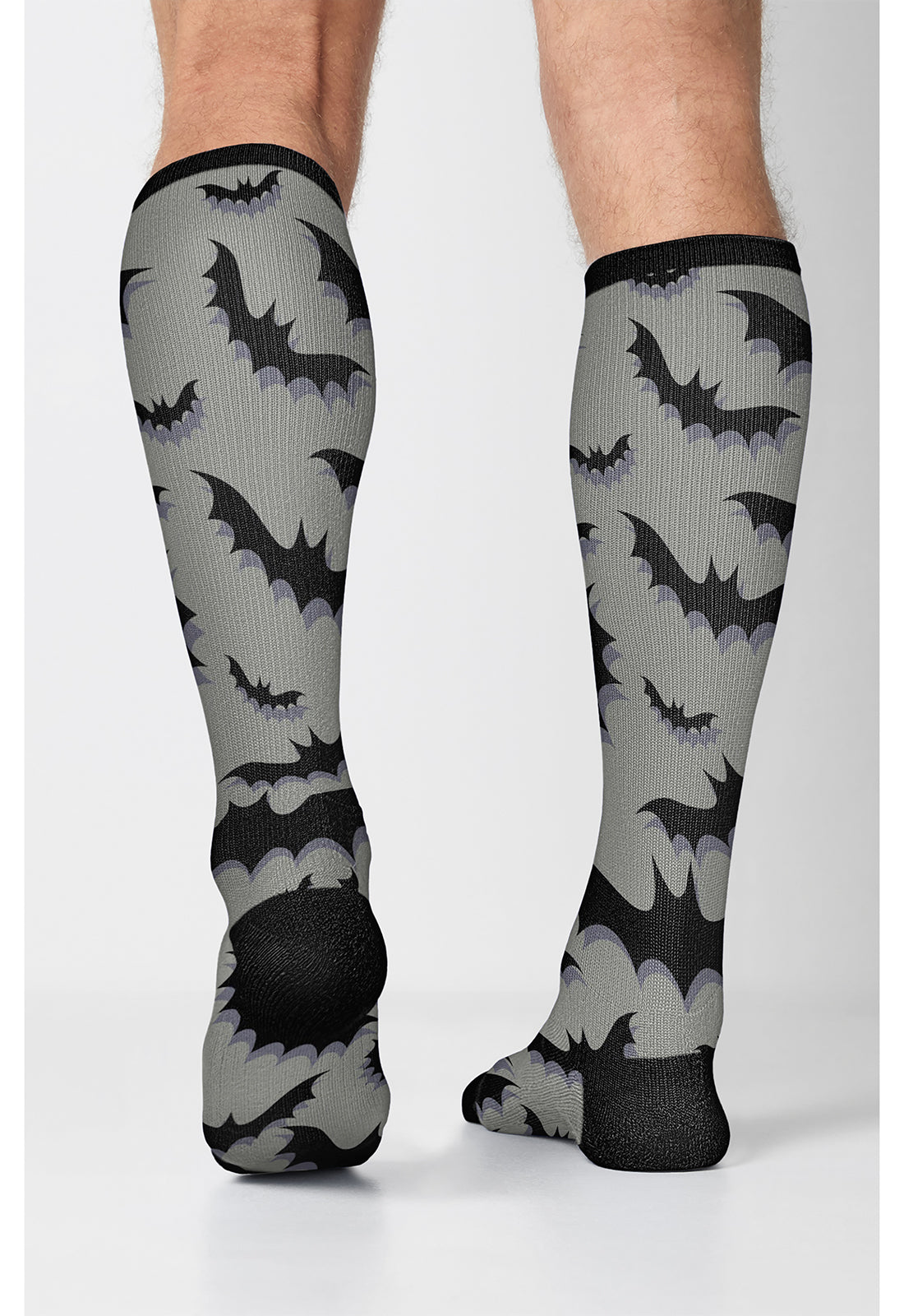Legwear MPRINTSUPPOR Men's 10-15mmHg Compression Socks Bat Crazy