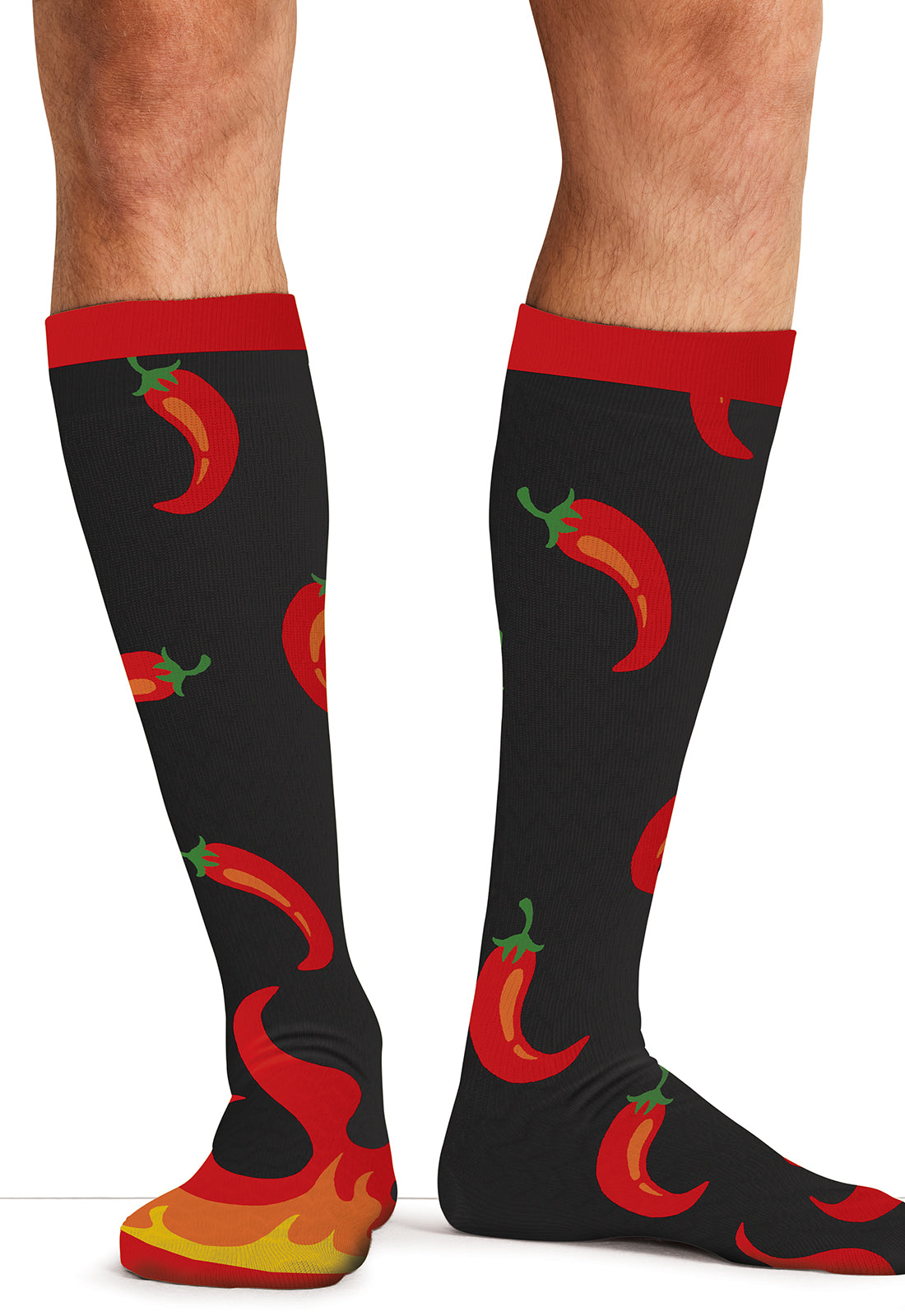 Legwear MPRINTSUPPOR Men's 10-15mmHg Compression Socks Hot Stuff