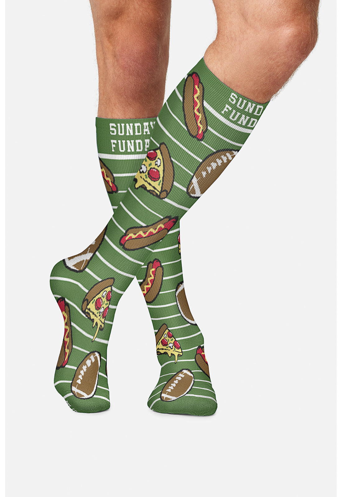 Legwear MPRINTSUPPOR Men's 10-15mmHg Compression Socks Sunday Funday