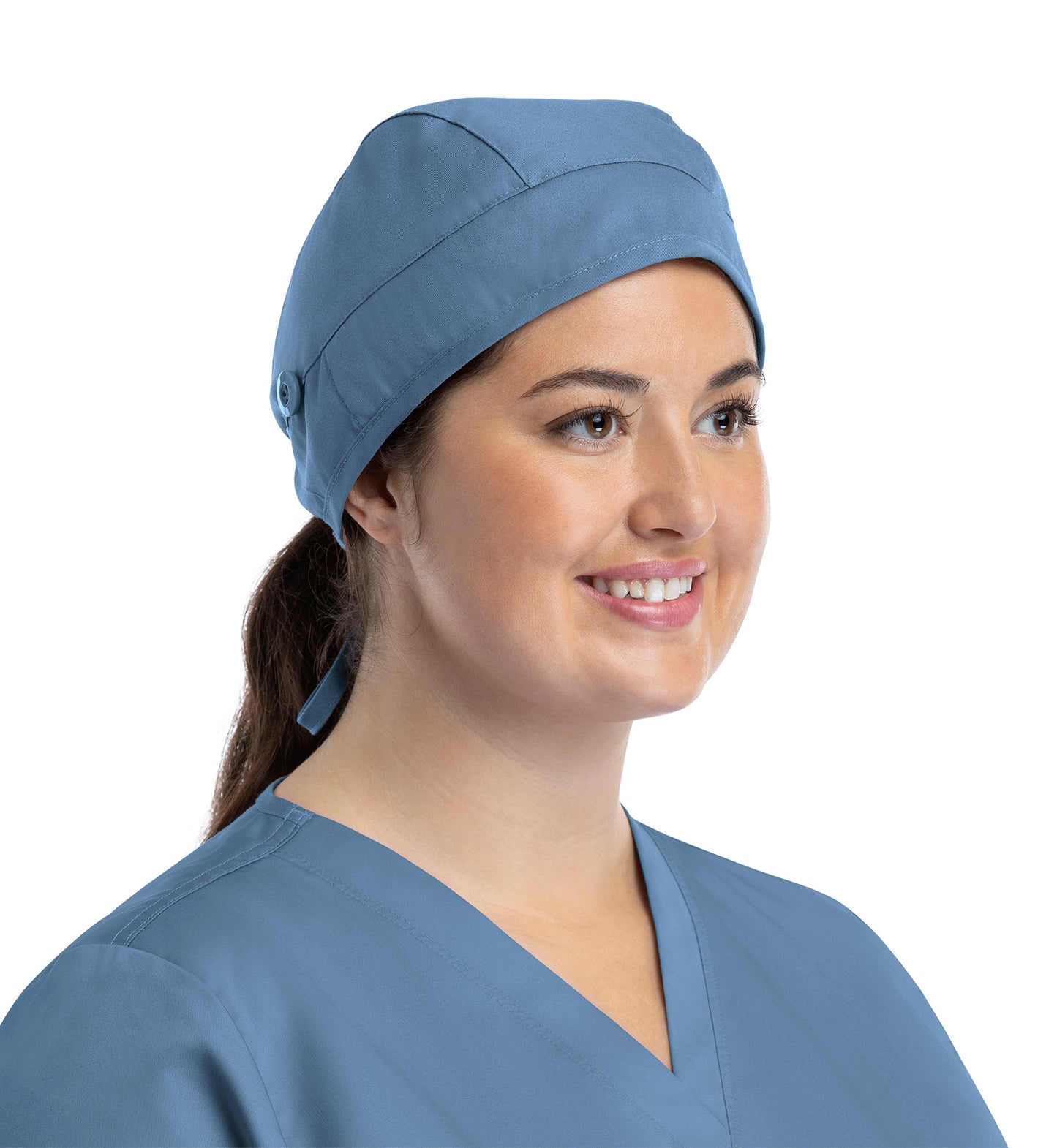 Scrub Caps NC015 Unisex Cap With Button Aquamarine (AQU)