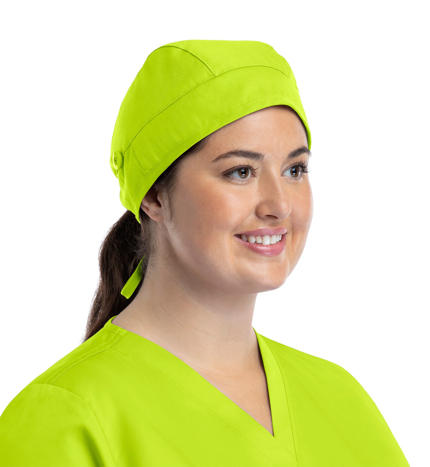 Scrub Caps NC015 Unisex Cap With Button Lime (LIMP)