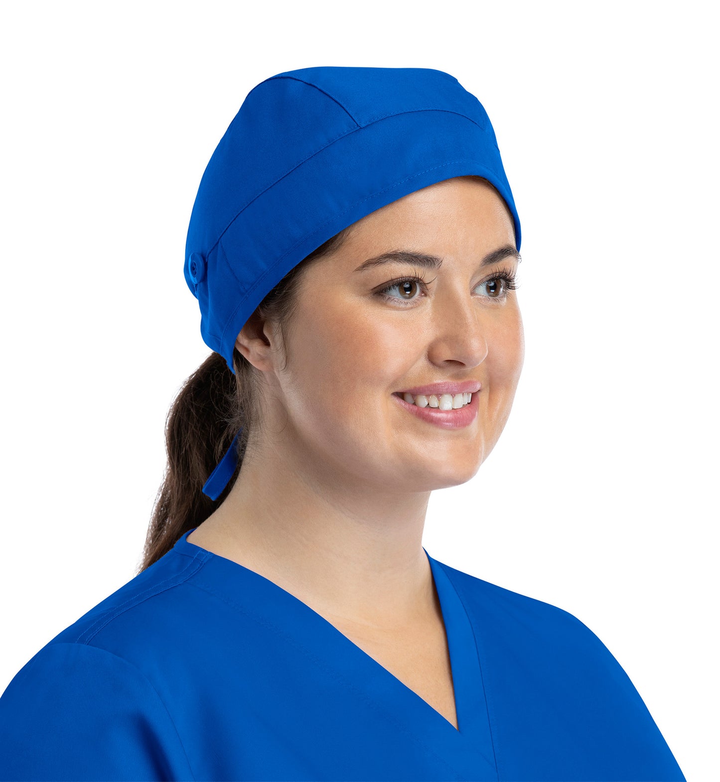 Scrub Caps NC015 Unisex Cap With Button Royal (RYLA)