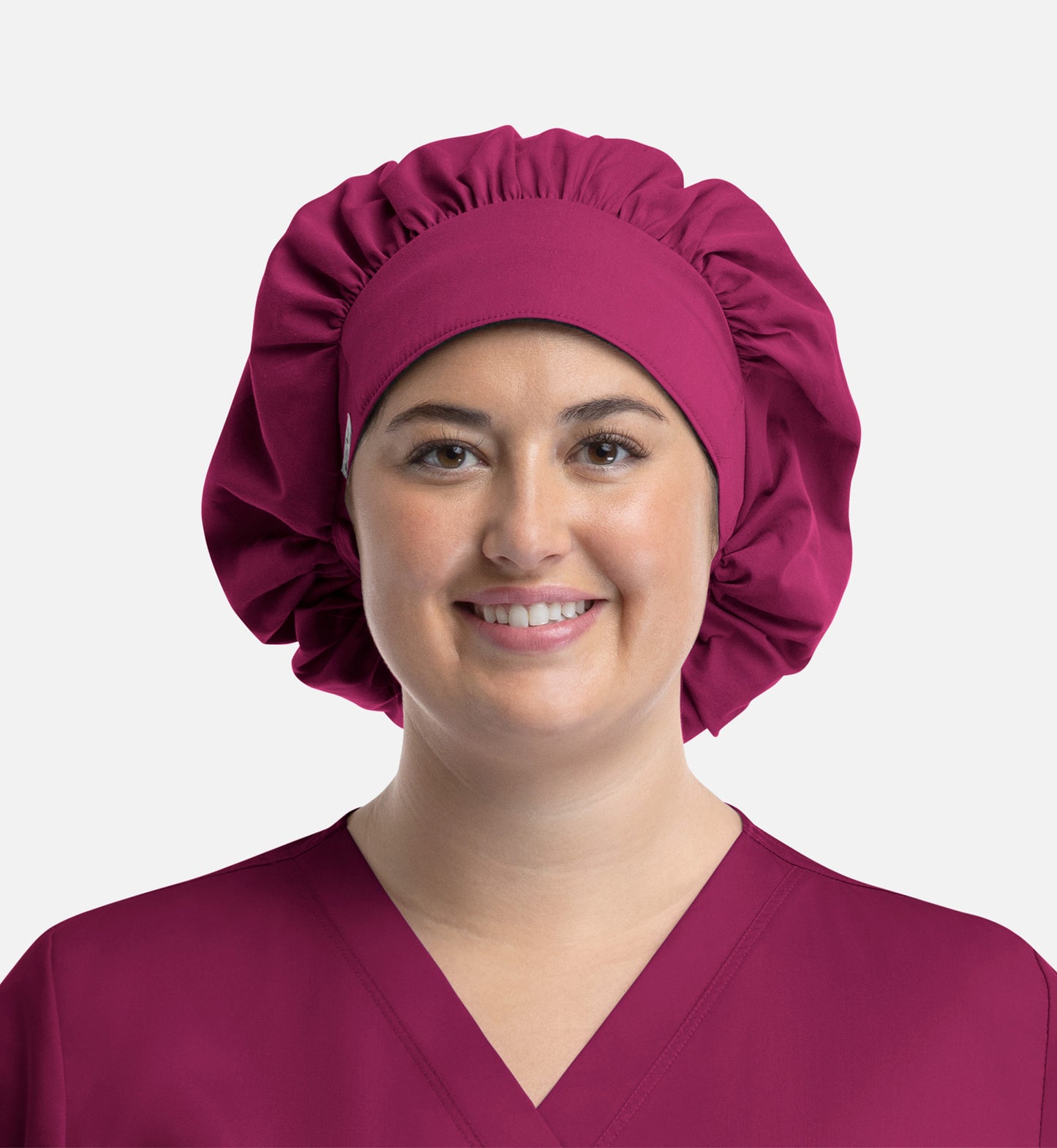 Scrub Caps NC020 Unisex Bouffant Cap Raspberry (RSB)