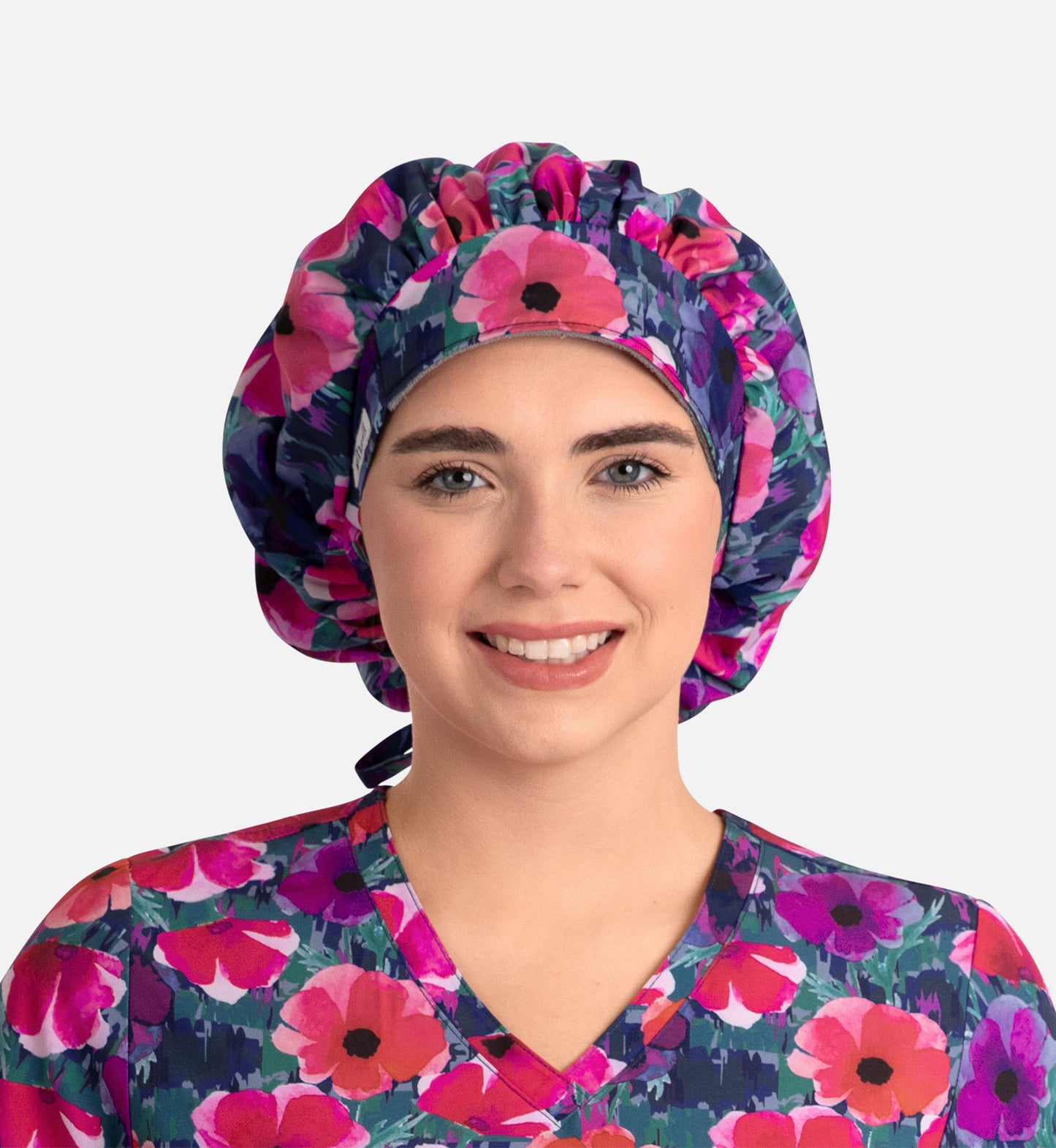 Scrub Cap NC325 Unisex Printed Bouffant Cap Autumn Bloom