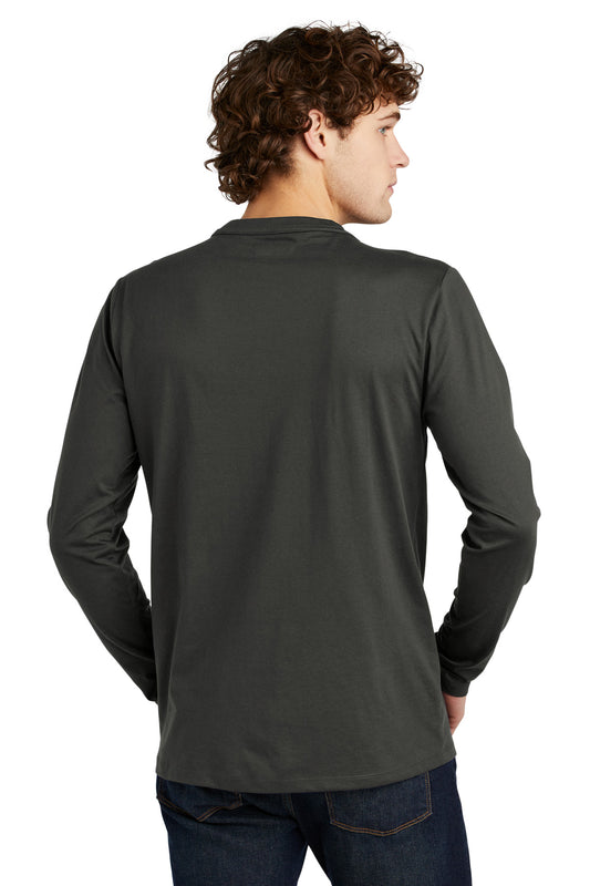 New Era Heritage Blend Long Sleeve Crew Tee. NEA102 Graphite