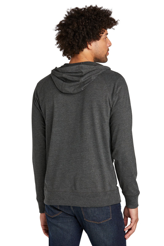 New Era Sueded Cotton Blend Full-Zip Hoodie. NEA122 Black Heather