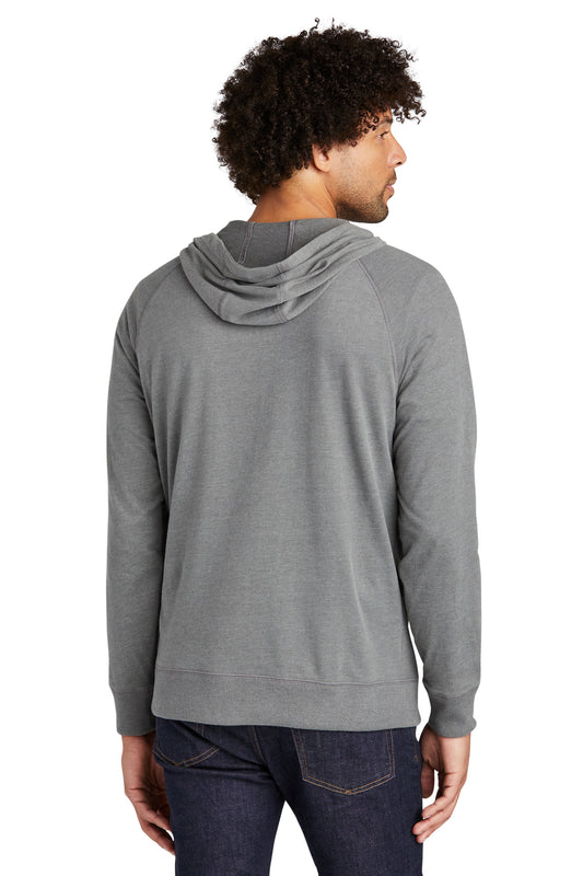 New Era Sueded Cotton Blend Full-Zip Hoodie. NEA122 Shadow Grey Heather
