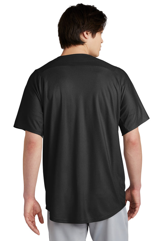 New Era Diamond Era Full-Button Jersey. NEA220 Black