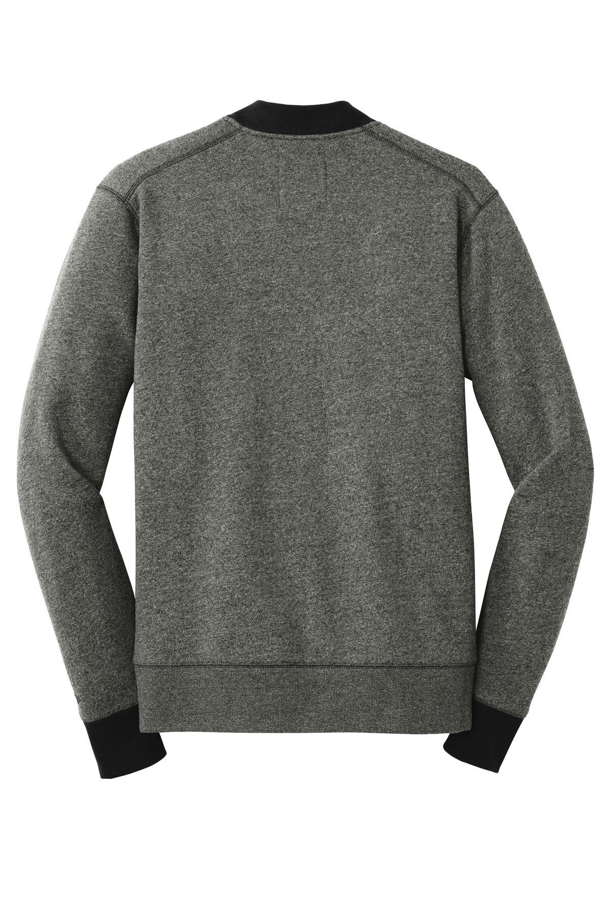 New Era French Terry Baseball Full-Zip. NEA503 Black Twist/ Black