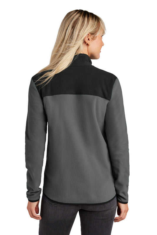The North Face Women's Glacier Full-Zip Fleece Jacket NF0A7V4K Asphalt Grey/ TNF Black