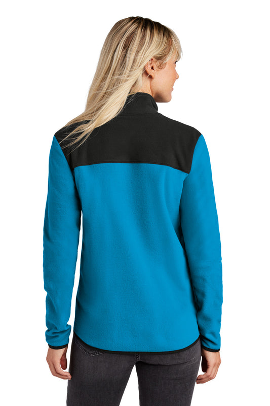 The North Face Women's Glacier Full-Zip Fleece Jacket NF0A7V4K Hero Blue/ TNF Black