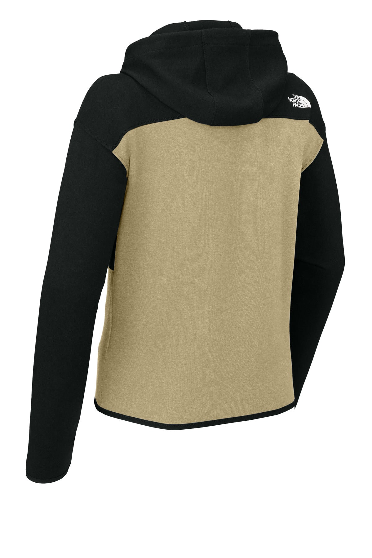 The North Face Women's Double-Knit Full-Zip Hoodie NF0A8BUT Khaki Stone/ TNF Black