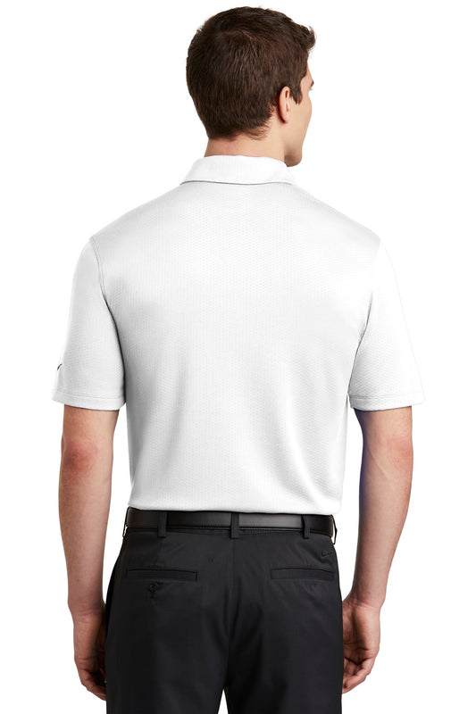 Nike Dri-FIT Hex Textured Polo. NKAH6266 White