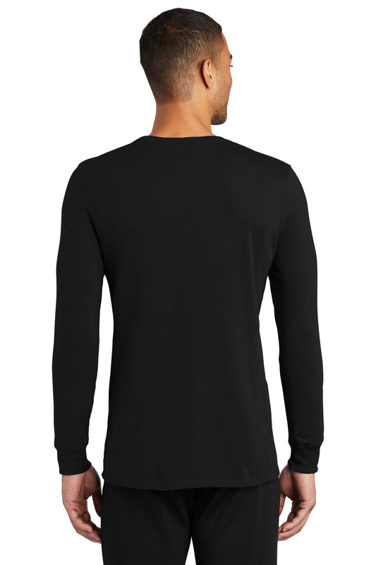 Nike Dri-FIT Cotton/Poly Long Sleeve Tee. NKBQ5230 Black