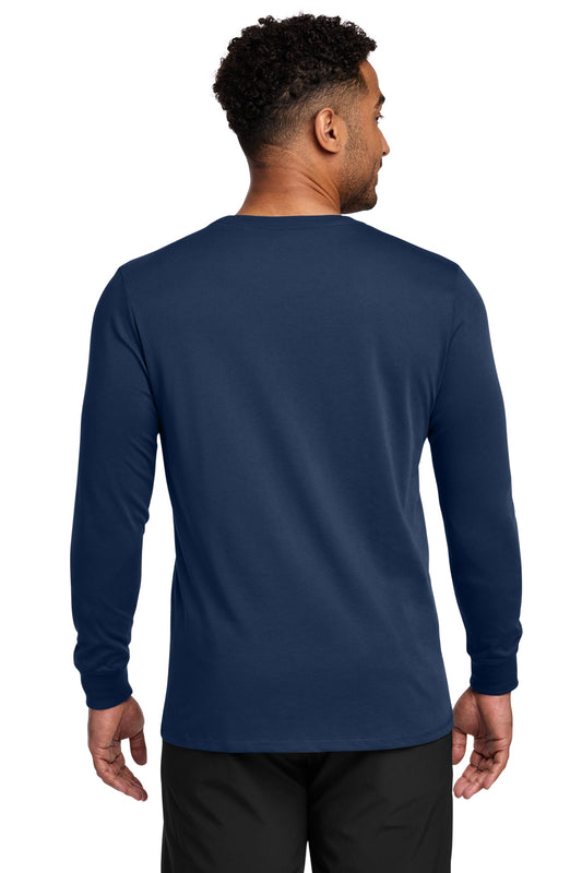Nike Dri-FIT Cotton/Poly Long Sleeve Tee NKBQ5230 College Navy