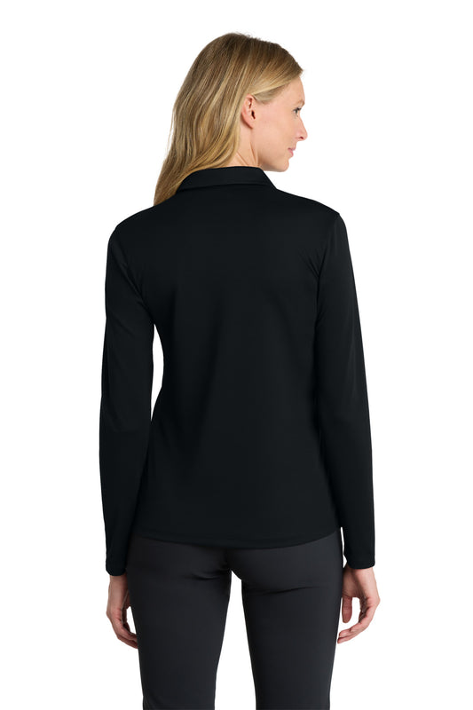 Nike Women's Dri-FIT Micro Pique 2.0 Long Sleeve Polo NKDC2105 Black
