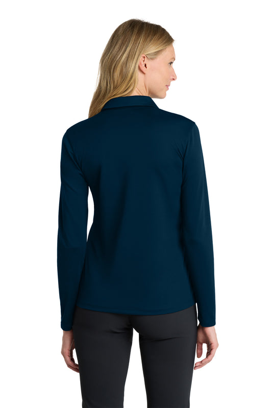 Nike Women's Dri-FIT Micro Pique 2.0 Long Sleeve Polo NKDC2105 Navy