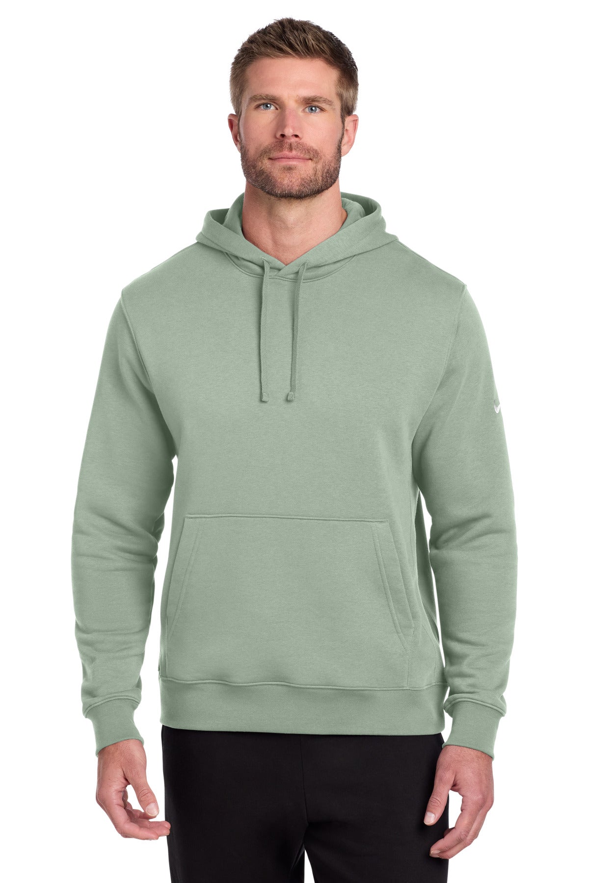 Nike Club Fleece Sleeve Swoosh Pullover Hoodie NKDR1499 Jade Horizon