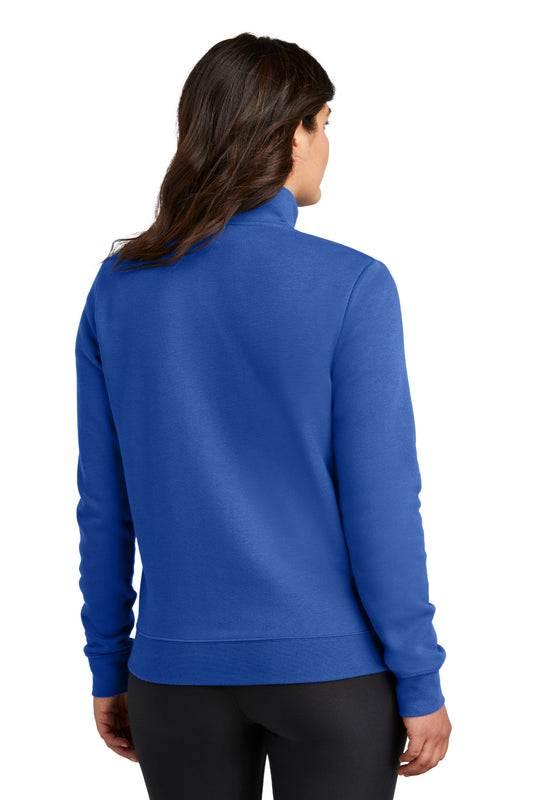 Nike Women's Club Fleece Sleeve Swoosh 1/2-Zip NKDX6720 Game Royal