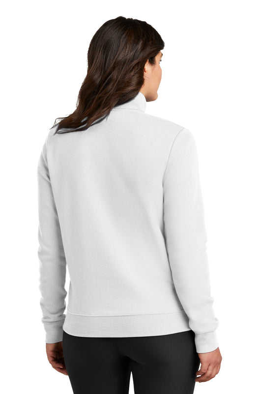 Cleveland Clinic Nike Women's Club Fleece Sleeve Swoosh 1/2-Zip NKDX6720 White