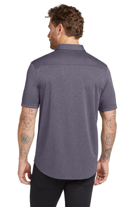 OGIO Gravitate Full-Button Polo OG141 Navy Heather
