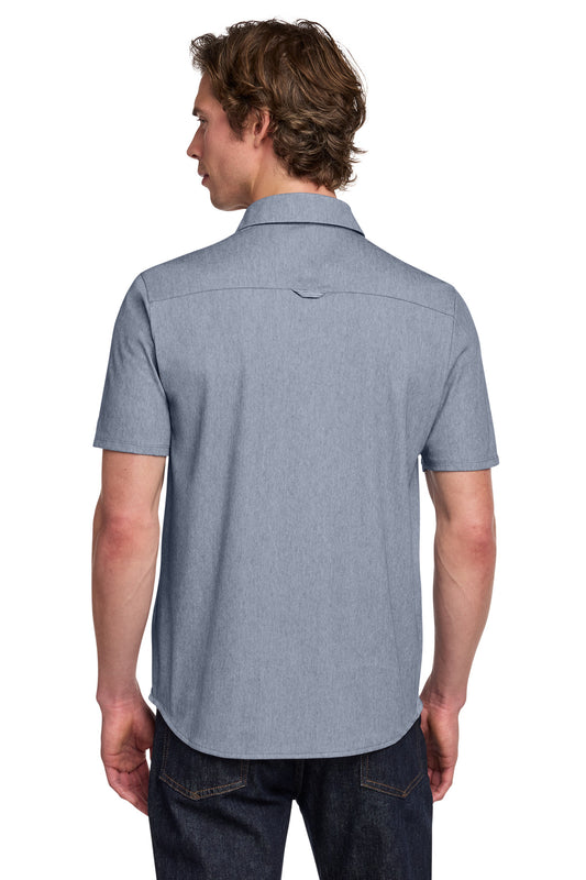 OGIO Extend Short Sleeve Button-Up OG160 Deep Blue Heather