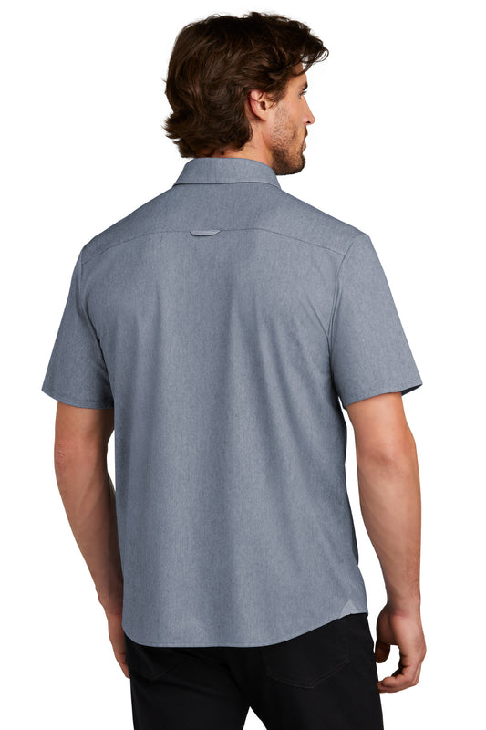 OGIO Extend Short Sleeve Button-Up OG160 Deep Blue Heather