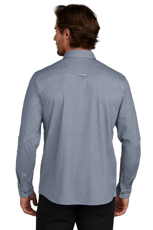 OGIO Extend Long Sleeve Button-Up OG161 Deep Blue Heather