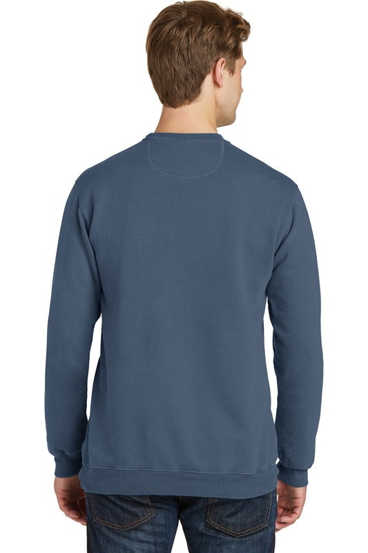 Port & Company Beach Wash Garment-Dyed Crewneck Sweatshirt PC098 Denim Blue