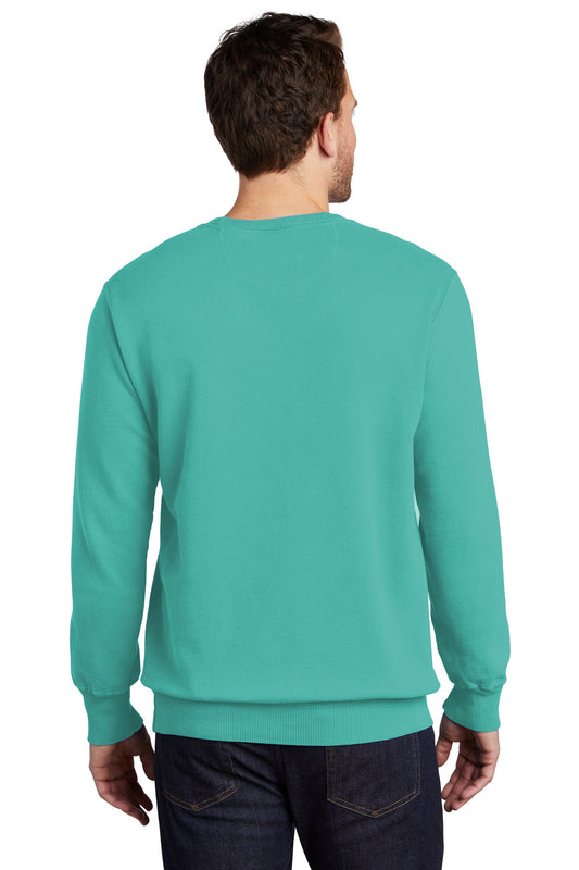 Port & Company Beach Wash Garment-Dyed Crewneck Sweatshirt PC098 Peacock