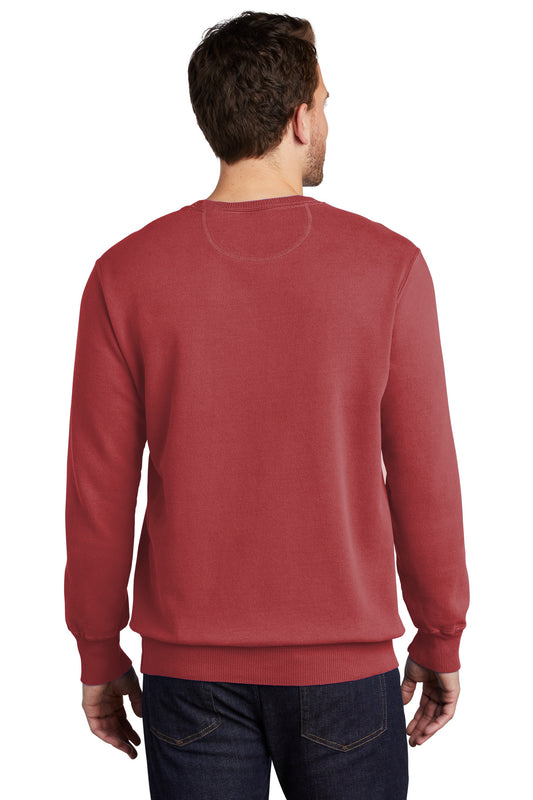 Port & Company Beach Wash Garment-Dyed Crewneck Sweatshirt PC098 Red Rock