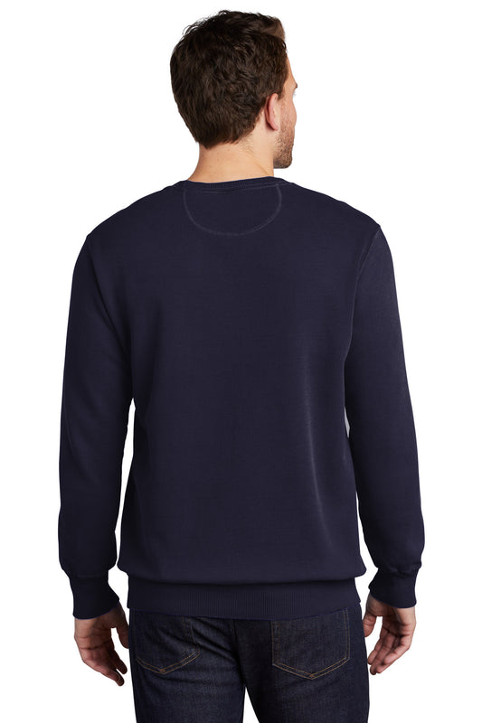 Port & Company Beach Wash Garment-Dyed Crewneck Sweatshirt PC098 True Navy