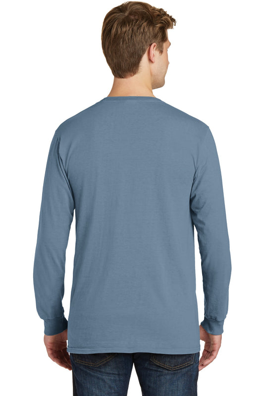Port & Company Beach Wash Garment-Dyed Long Sleeve Tee PC099LS Denim Blue