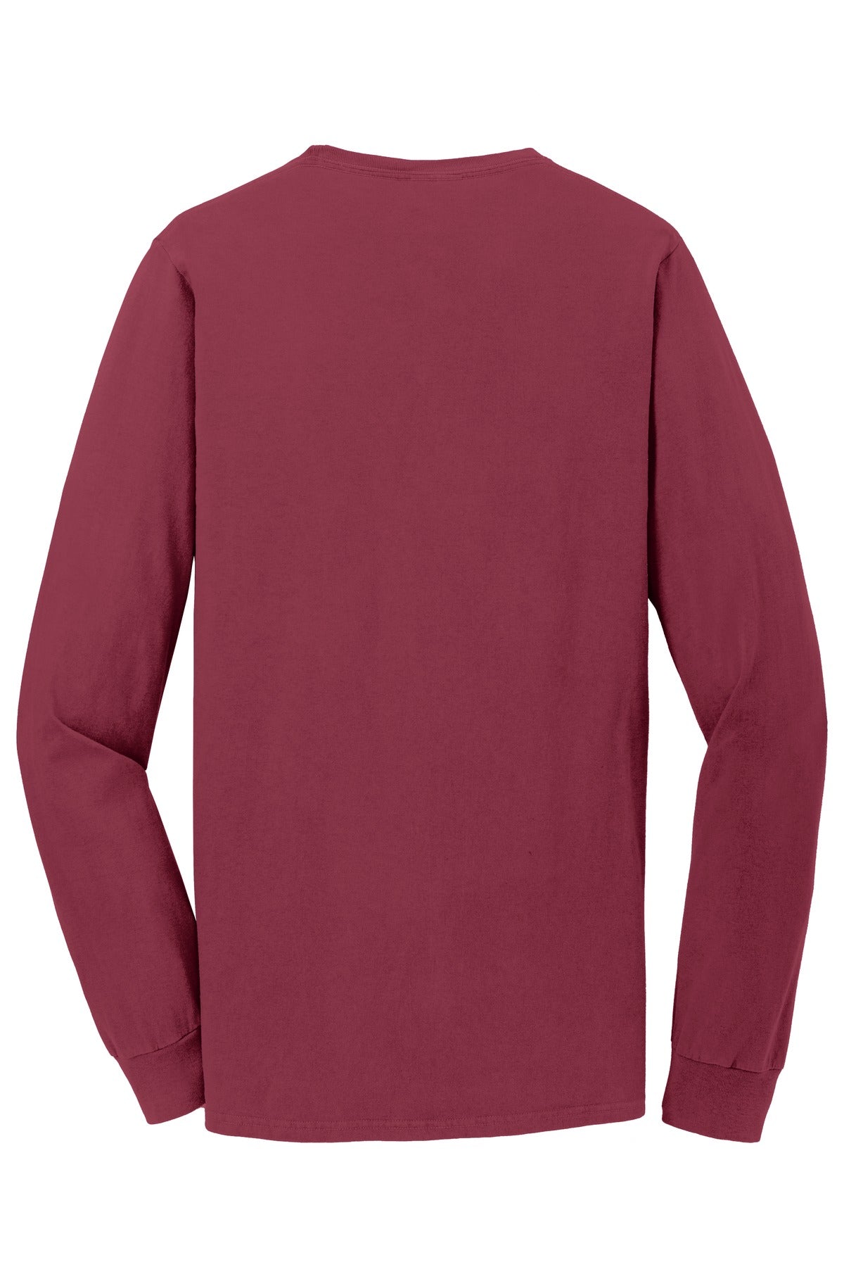 Port & Company Beach Wash Garment-Dyed Long Sleeve Tee PC099LS Merlot