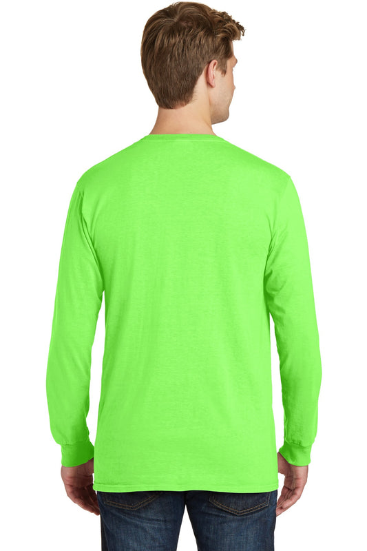 Port & Company Beach Wash Garment-Dyed Long Sleeve Tee PC099LS Neon Green