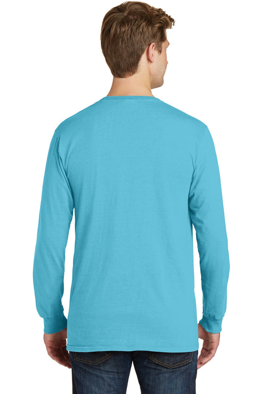 Port & Company Beach Wash Garment-Dyed Long Sleeve Tee PC099LS Tidal Wave