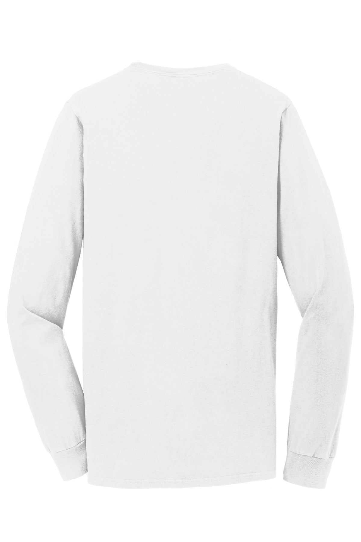 Port & Company Beach Wash Garment-Dyed Long Sleeve Tee PC099LS White