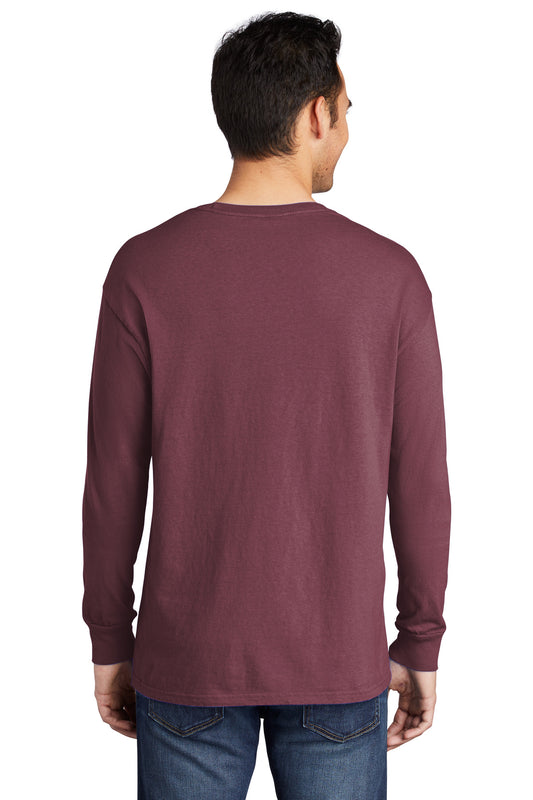 Port & Company Beach Wash Garment-Dyed Long Sleeve Tee PC099LS Wineberry