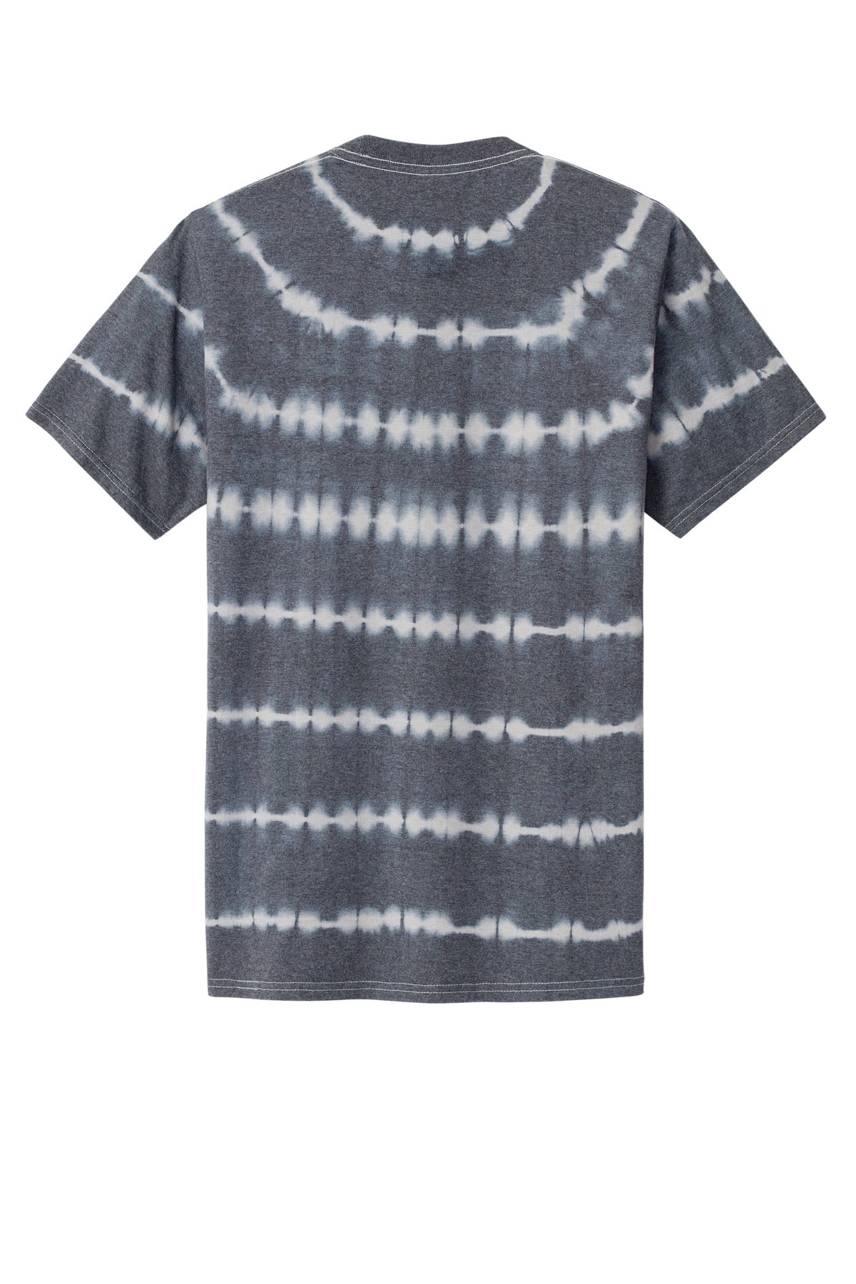 Port & Company Allover Stripe Tie-Dye Tee PC142 Graphite/ Light Grey