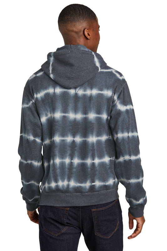 Port & Company Allover Stripe Tie-Dye Fleece PC143 Graphite/ Light Grey
