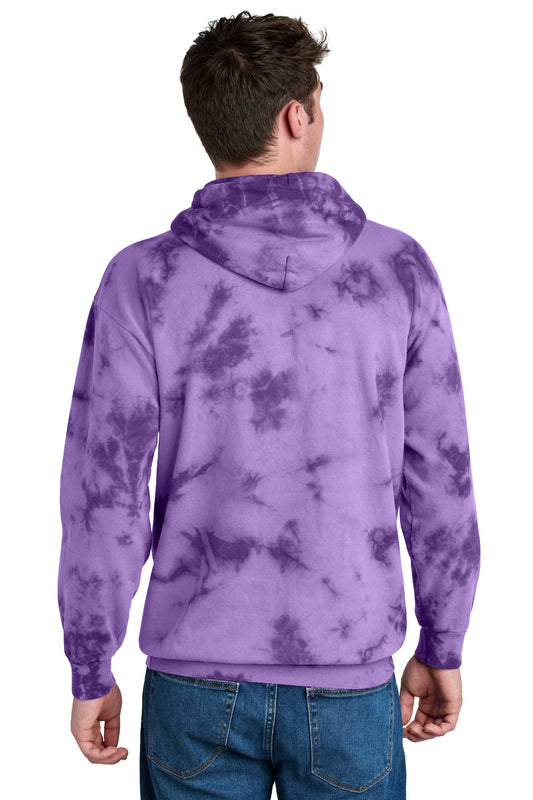 Port & Company Crystal Tie-Dye Pullover Hoodie PC144 Purple