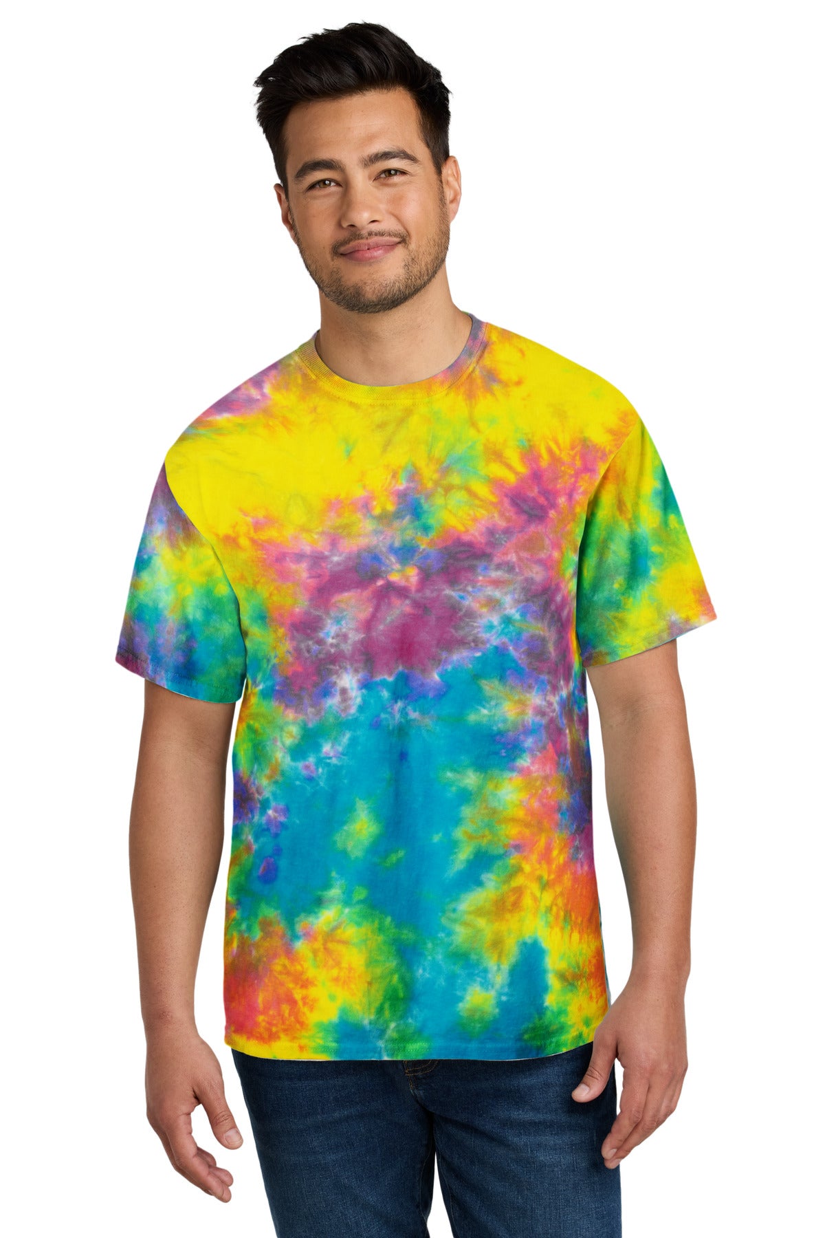 Port & Company Crystal Tie-Dye Tee PC145 Jeweltone Colorburst