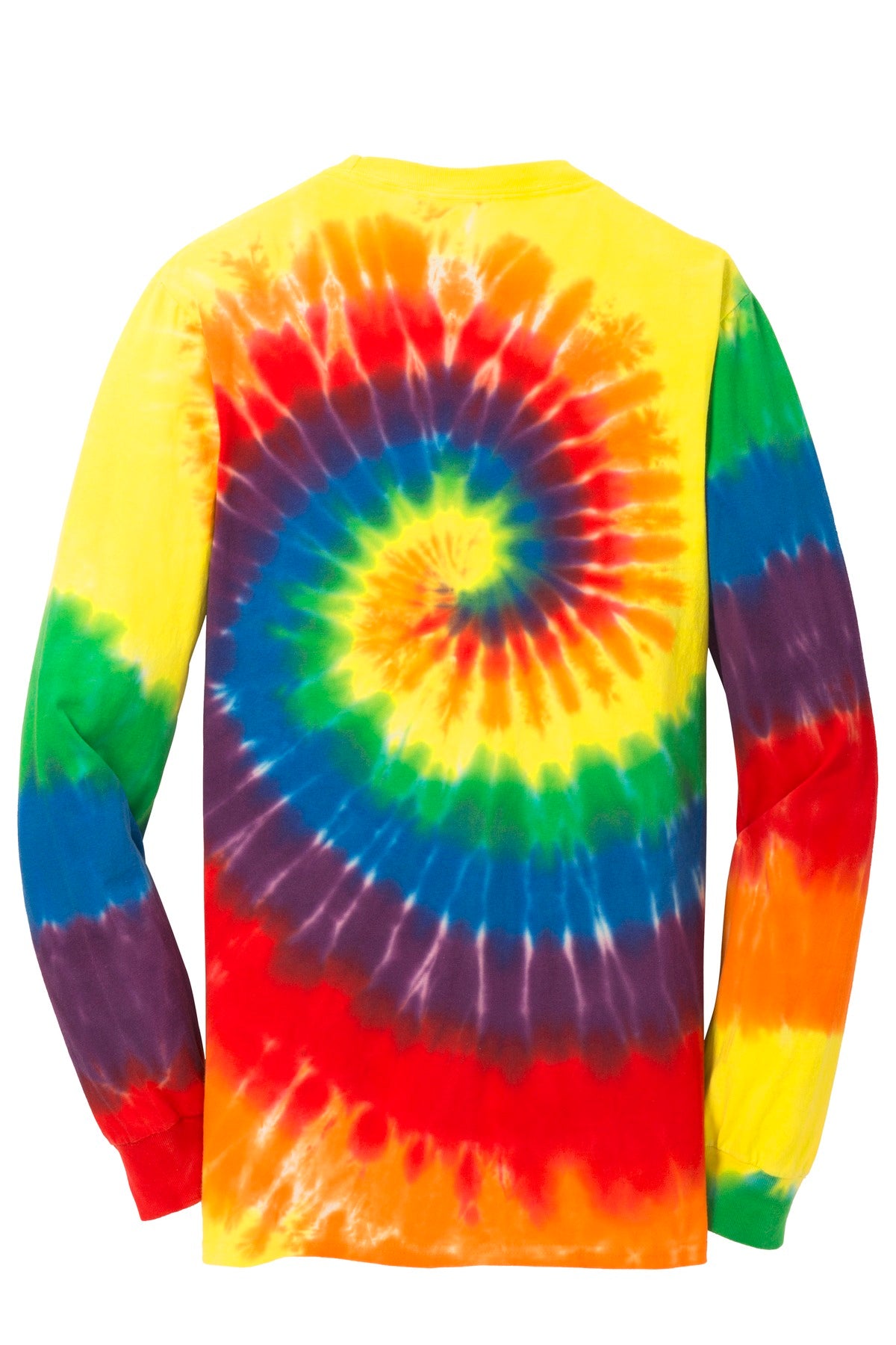 Port & Company Tie-Dye Long Sleeve Tee. PC147LS Rainbow