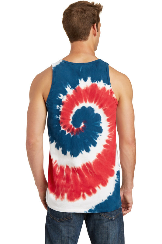 Port & Company Tie-Dye Tank Top. PC147TT USA Rainbow