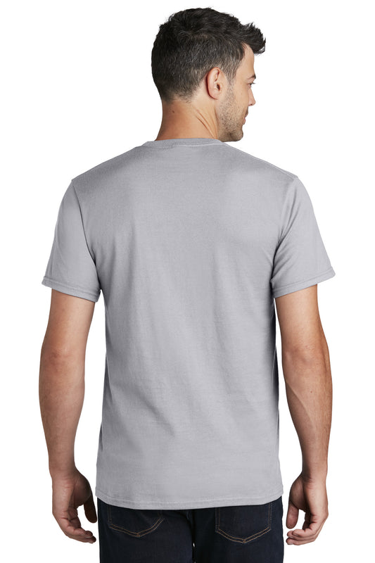 Port & Company Ring Spun Cotton Tee. PC150 Silver