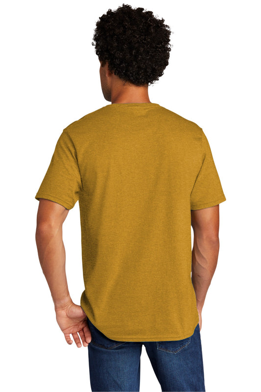 Port & Company Tri-Blend Tee. PC330 Ochre Yellow Heather