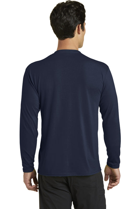 Port & Company Long Sleeve Performance Blend Tee. PC381LS Deep Navy