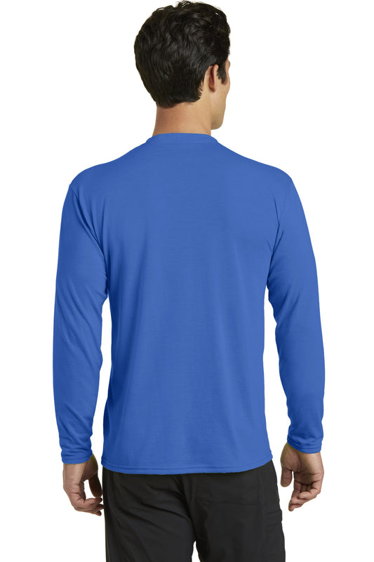 Port & Company Long Sleeve Performance Blend Tee. PC381LS True Royal